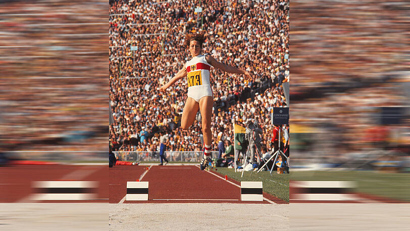 Sprung ins Goldglück: Heide Ecker-Rosendahl wird 1972 das Gesicht der Olympischen Spiele.