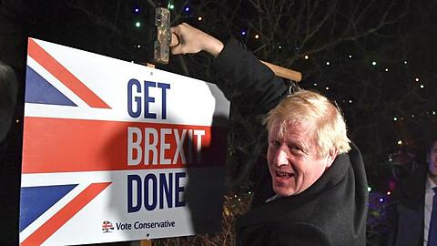 Boris Johnson im Wahlkampf.