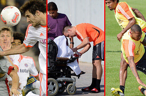 Der FC Bayern am vierten Trainingstag in Doha.
