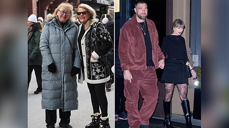 Donna Kelce und Andrea Swift (waren ohne ihre ber&uuml;hmten Kinder unterwegs.