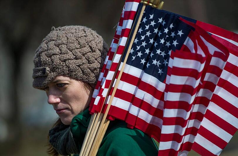 Kundgebung von amerikanischen Irak- und Afghanistan-Veteranen an der National Mall in Washington.