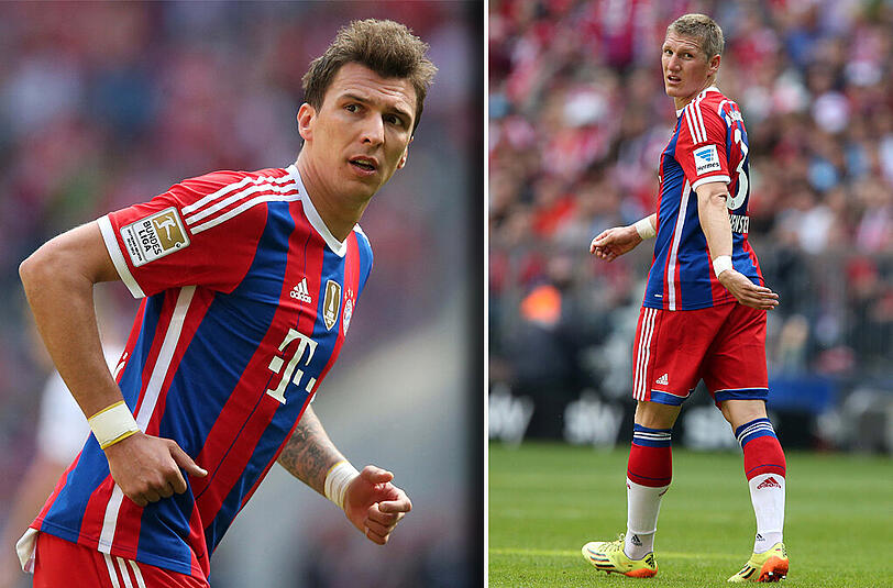 Fahren zwar nach Berlin - aber spielen nicht: Mario Mandzukic (l) und Bastian Schweinsteiger.