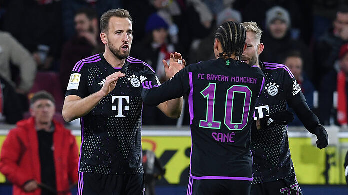Harry Kane (l.) schoss die Bayern zum verdienten 1:0-Sieg in Köln.