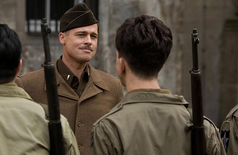 Leutnant Aldo Raine (Brad Pitt) befehligt einen Trupp j&uuml;discher Soldaten, "Basterds" genannt.