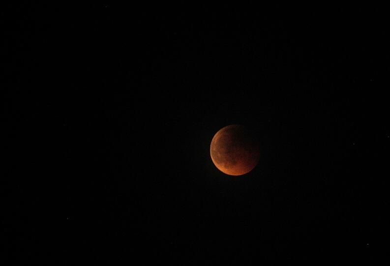 Nur wenige in Deutschland konnten die Mondfinsternis beobacheten. Hier Bilder vom Mittwochabend.