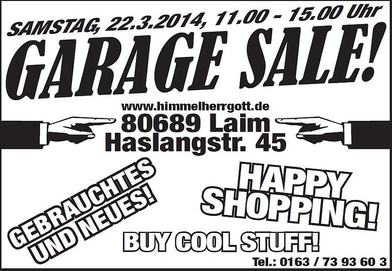 Beim Flohmakrt von "Himmelherrgott" kommt alles aus der Garage.