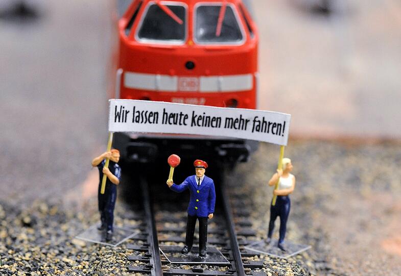 Schluss mit lustig! Die GDL-Mitglieder legen am Dienstag die Arbeit nieder.