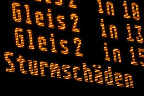 Vereinzelte Behinderungen gibt es noch im Zugverkehr