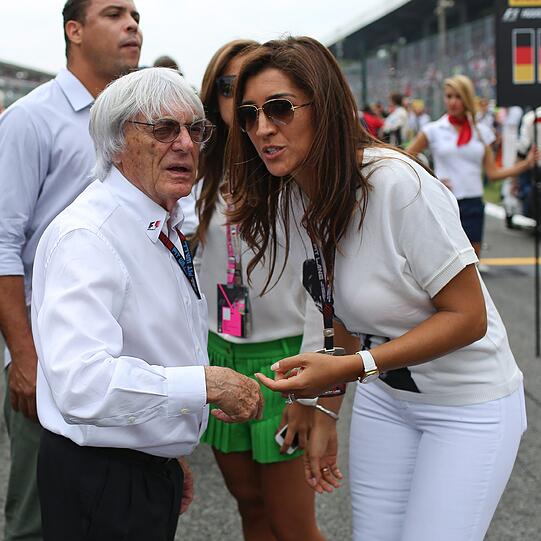 Das Paar an der Rennstrecke in Monza. Fabiana ist Ecclestones dritte Frau. Die Brasilianerin und der Brite sind seit 2012 verheiratet.
