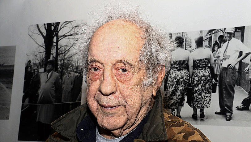 Robert Frank bei einer Ausstellungseröffnung im Januar 2016 in New York Robert Frank bei einer Ausstellungseröffnung im Januar 2016 in New York