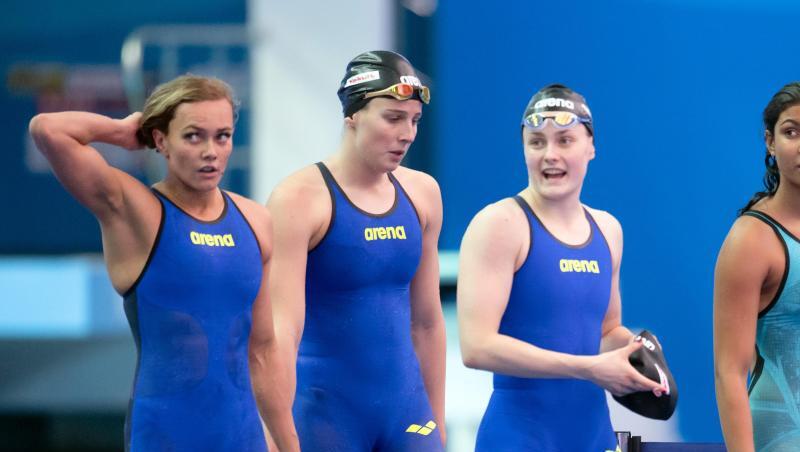 Im Finale: Das deutsche Frauen-Quartett über 4 x 100 Meter. Im Finale: Das deutsche Frauen-Quartett über 4 x 100 Meter.