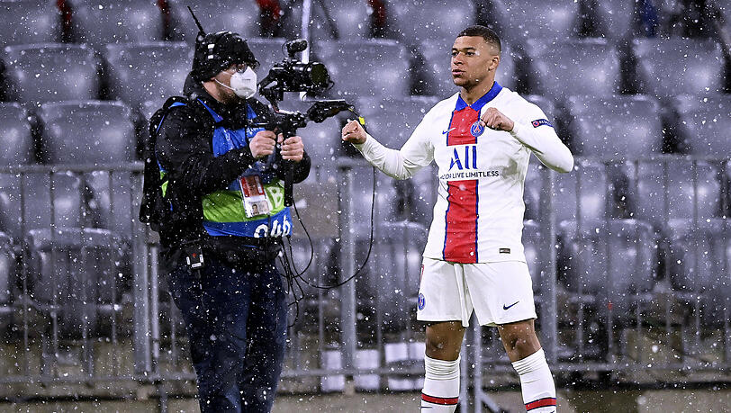Neben Neymar der absolute Superstar bei Paris Saint-Germain: Hinspiel-Doppelpacker Kylian Mbappé