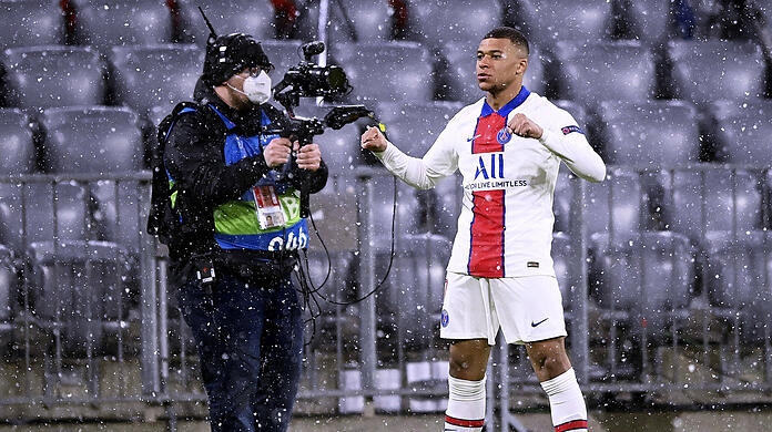 Neben Neymar der absolute Superstar bei Paris Saint-Germain: Hinspiel-Doppelpacker Kylian Mbappé