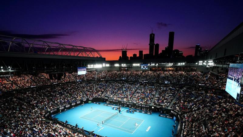 Der Center Court der Australian Open in Melbourne. Der Center Court der Australian Open in Melbourne.