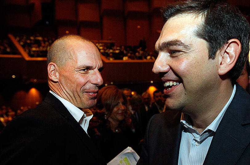 Varoufakis und Tsipras sehen der Zukunft Griechenlands optimistisch entgegen.