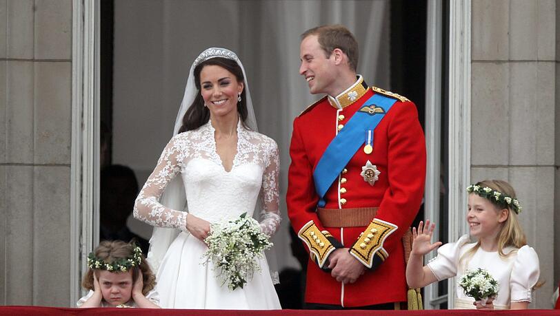 Herzogin Kate und Prinz William bei ihrer Hochzeit am 29. April 2011. Herzogin Kate und Prinz William bei ihrer Hochzeit am 29. April 2011.