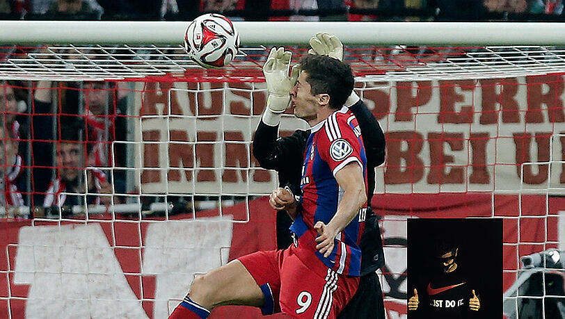 „Es hat sauber gekracht“: Dortmunds Langerak streckt Bayern-Stürmer Lewandowski nieder. „Es hat sauber gekracht“: Dortmunds Langerak streckt Bayern-Stürmer Lewandowski nieder.