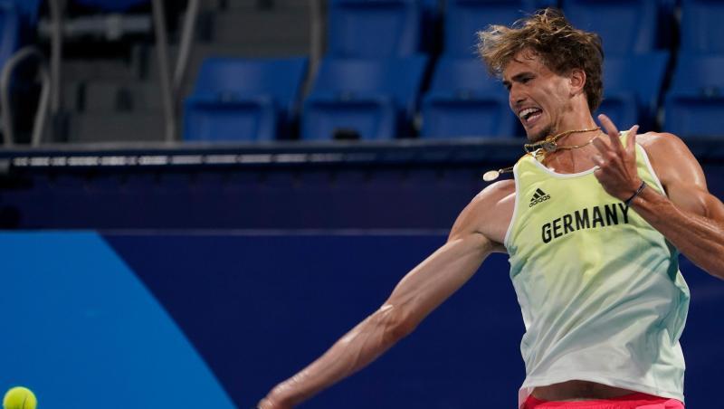 Alexander Zverev beim Training in Tokio.