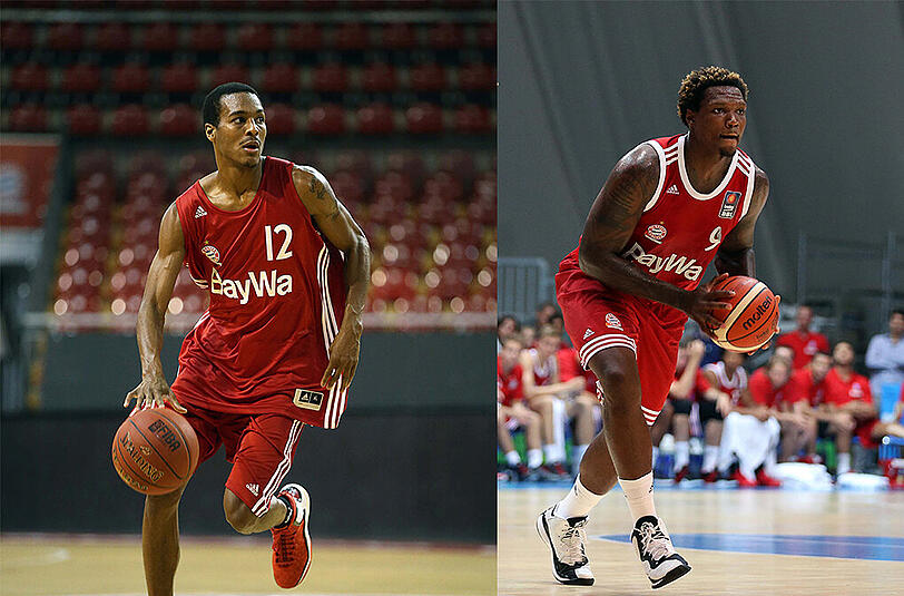 Soll das Bayern-Spiel als Point Guard lenken: Alex Renfroe (links), der von Alba Berlin kam. Punktete beim Vorbereitungsturnier in Kroatien stark: Deon Thompson (rechts).
