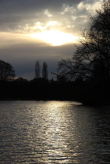 Abendliche Idylle an der Isar.