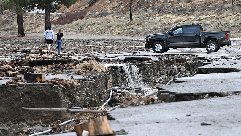Besonders betroffen war Wrightwood nord&ouml;stlich von Los Angeles.