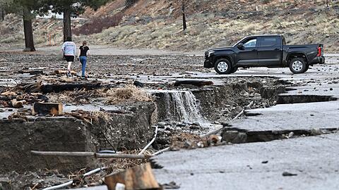 Besonders betroffen war Wrightwood nord&ouml;stlich von Los Angeles.