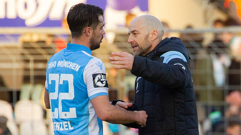 Fanliebling beim TSV 1860: Aaron Berzel (li.).
