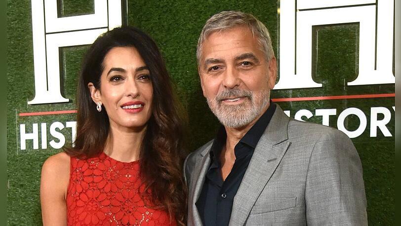 Seit acht Jahren glücklich verheiratet: Amal und George Clooney in Washington bei HISTORYTalks.