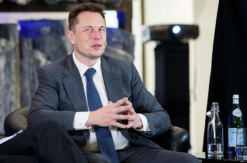 Tesla-Chef Elon Musk spricht in Oslo. Foto: Heiko Junge