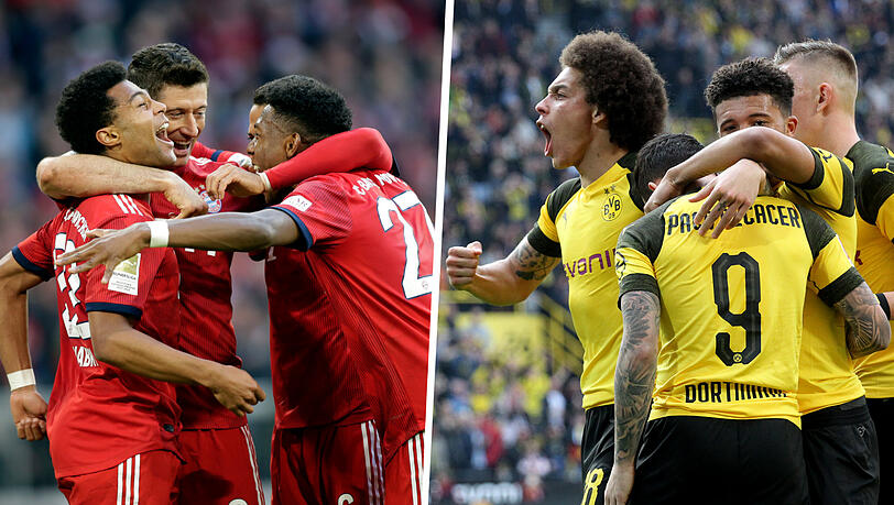 Diese Saison hat sich die Meisterschaft zwischen dem FC Bayern (l.) und Borussia Dortmund erst am letzten Spieltag entschieden. Diese Saison hat sich die Meisterschaft zwischen dem FC Bayern (l.) und Borussia Dortmund erst am letzten Spieltag entschieden.