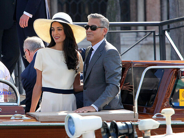 George Clooney mit seiner Liebsten bei der Traum-Hochzeit in Venedig