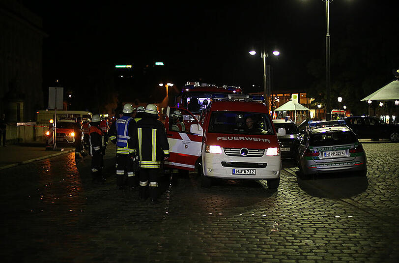 In Ansbach hat sich ein Bombenanschlag ereignet. Die ersten Bilder vom Tatort.