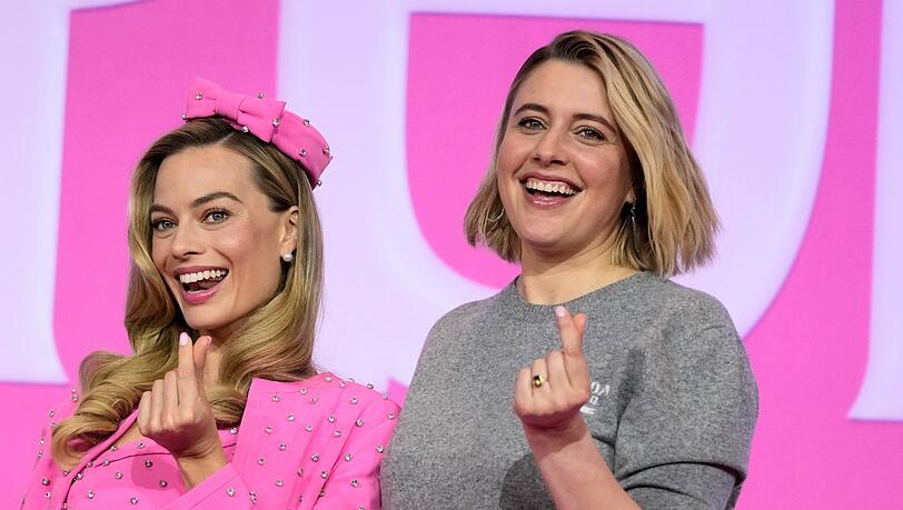 "Barbie"-Darstellerin Margot Robbie (links) und die Regisseurin und Co-Autorin Greta Gerwig. "Barbie"-Darstellerin Margot Robbie (links) und die Regisseurin und Co-Autorin Greta Gerwig.