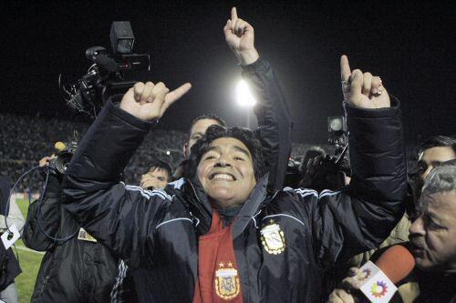 Jubel in Uruguay: Diego Maradona