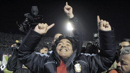 Jubel in Uruguay: Diego Maradona Jubel in Uruguay: Diego Maradona