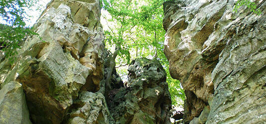 Die Teufelsschlucht: eine abenteuerliche Felsenlandschaft, Foto: R. Struwe