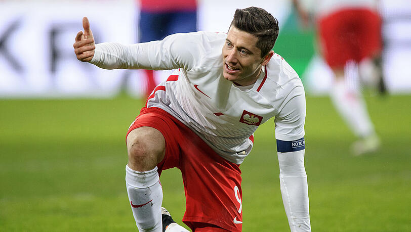 Robert Lewandowski will mit der polnischen Nationalmannschaft bei der EM durchstarten. Robert Lewandowski will mit der polnischen Nationalmannschaft bei der EM durchstarten.