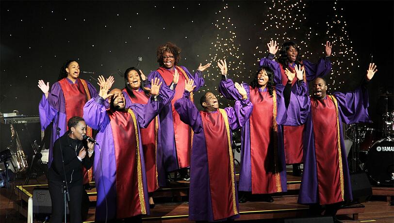 Die "Golden Voices of Gospel" singen weihnachtliche Klassiker. Die "Golden Voices of Gospel" singen weihnachtliche Klassiker.