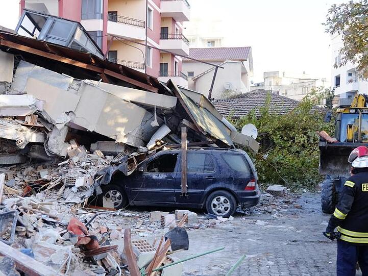 Das Erdbeben richtete in Westalbanien schwere Schäden an.