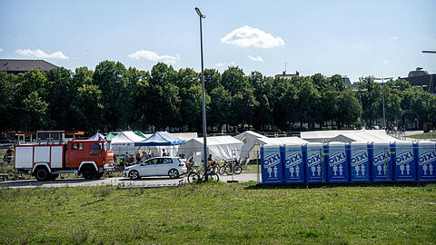 Das Klimacamp auf der Theresienwiese.