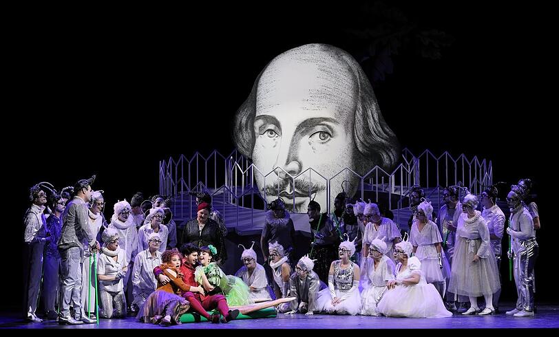 Shakespeare als Mond in den "Lustigen Weibern von Windsor".