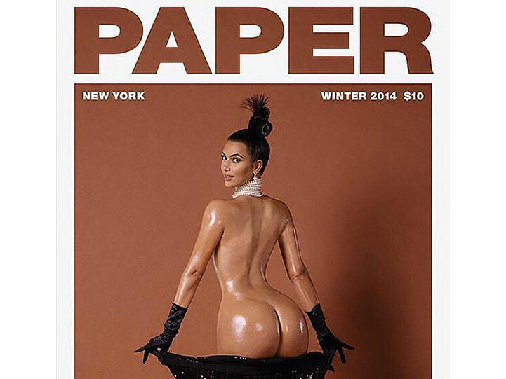 Und hier das Original: Kim Kardashian auf dem Cover eines Magazins.