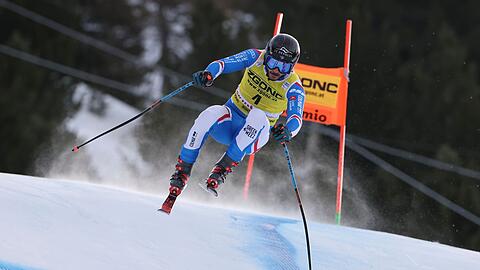 Cyprien Sarrazin bei der Abfahrt in Bormio.