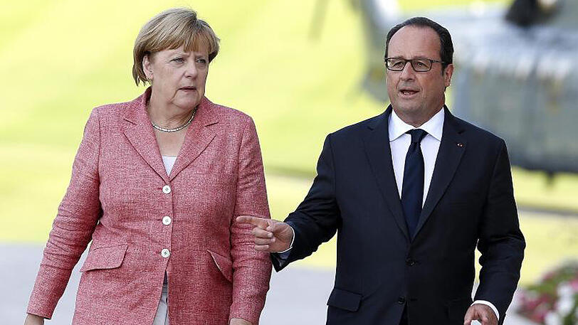 Sprechen in Berlin über Herausforderungen für die EU: Kanzlerin Merkel und Frankreichs Staatspräsident Hollande.