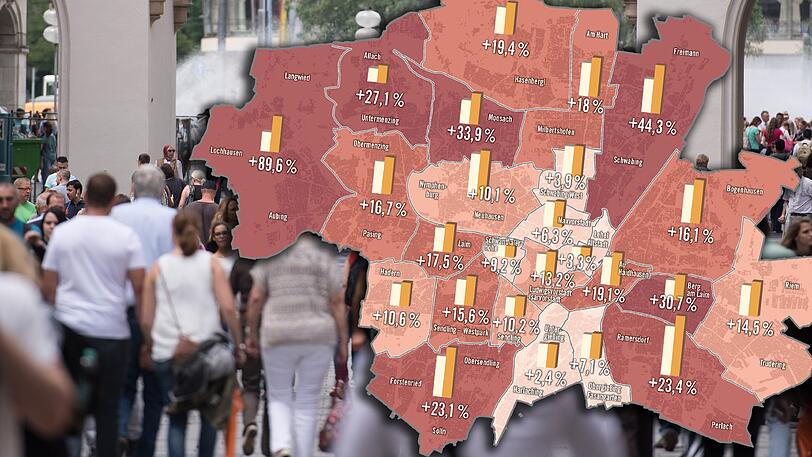 20 Jahre noch, dann leben in München mehr als 1,85 Millionen Einwohner - und so verteilen sie sich.