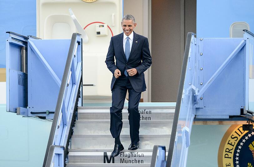 Barack Obama ist in München gelandet.