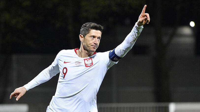 Erzielte gegen Lettland alle drei Tore: Robert Lewandowski.