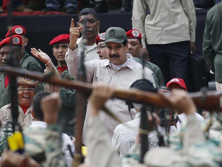 Venezuelas Staatschef Nicolás Maduro in Caracas.