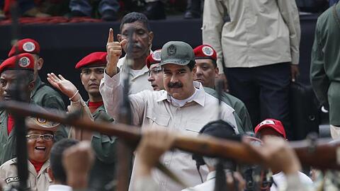 Venezuelas Staatschef Nicolás Maduro in Caracas.