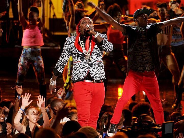 Elephant Man performt bei den BET Awards 2013 im Nokia Theater in Los Angeles